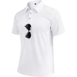 image:imageMens Polo Shirts Tactical Dry Fit Golf Shirt Stretch Casual Tops Tennis  Moisture Wicking Lightweight Breathable Flex Sunglass Loop Pocket Collar Outdoor Sport Camping Hiking Gift TravelWhite