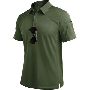 image:imageMens Polo Shirts Tactical Dry Fit Golf Shirt Stretch Casual Tops Tennis  Moisture Wicking Lightweight Breathable Flex Sunglass Loop Pocket Collar Outdoor Sport Camping Hiking Gift TravelArmy Green