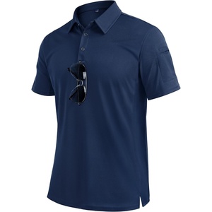 image:imageMens Polo Shirts Tactical Dry Fit Golf Shirt Stretch Casual Tops Tennis  Moisture Wicking Lightweight Breathable Flex Sunglass Loop Pocket Collar Outdoor Sport Camping Hiking Gift TravelNavy Blue