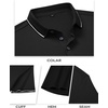 image:imageAlimens amp Gentle 3 Pack Polo Shirts for Men Dry Fit Performance Short Sleeve Moisture Wicking Business Casual Golf ShirtsBlack White Royal Blue