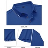 image:imageAlimens amp Gentle 3 Pack Polo Shirts for Men Dry Fit Performance Short Sleeve Moisture Wicking Business Casual Golf ShirtsRoyal Blue Black Red
