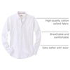 image:imageAlimens amp Gentle Boys Long Sleeve Solid Button Down Oxford Shirt Collared Cotton Top with Chest PocketWhite
