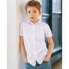 image:imageAlimens amp Gentle Boys Short Sleeve Dress Shirts Wrinkle Free Solid Casual Button Down Shirts with PocketWhite