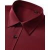 image:imageAlimens amp Gentle Mens Anti Odor Dress Shirts Long Sleeve Wrinkle Free Stretch Button Down Shirt Business Formal WeddingBurgundy