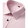 image:imageAlimens amp Gentle Mens Anti Odor Dress Shirts Long Sleeve Wrinkle Free Stretch Button Down Shirt Business Formal WeddingLight Pink