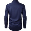 image:imageAlimens amp Gentle Mens Anti Odor Dress Shirts Long Sleeve Wrinkle Free Stretch Button Down Shirt Business Formal WeddingNavy Blue