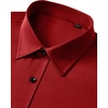 image:imageAlimens amp Gentle Mens Anti Odor Dress Shirts Long Sleeve Wrinkle Free Stretch Button Down Shirt Business Formal WeddingRed