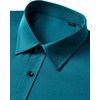 image:imageAlimens amp Gentle Mens Anti Odor Dress Shirts Long Sleeve Wrinkle Free Stretch Button Down Shirt Business Formal WeddingTeal