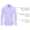 image:imageAlimens amp Gentle Mens Banded Collar Dress Shirts Wrinkle Free Long Sleeve Mandarin Collar Button Down ShirtLilac