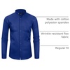 image:imageAlimens amp Gentle Mens Banded Collar Dress Shirts Wrinkle Free Long Sleeve Mandarin Collar Button Down ShirtRoyal Blue