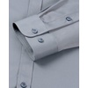 image:imageAlimens amp Gentle Mens Banded Collar Dress Shirts Wrinkle Free Long Sleeve Mandarin Collar Button Down ShirtSilver Gray