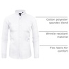 image:imageAlimens amp Gentle Mens Banded Collar Dress Shirts Wrinkle Free Long Sleeve Mandarin Collar Button Down ShirtWhite