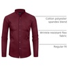image:imageAlimens amp Gentle Mens Banded Collar Dress Shirts Wrinkle Free Long Sleeve Mandarin Collar Button Down ShirtWine Red