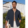 image:imageAlimens amp Gentle Mens Cuban Guayabera Shirt Button Down Long Sleeve Summer Beach07navy Blue