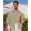 image:imageAlimens amp Gentle Mens Cuban Guayabera Shirt Button Down Long Sleeve Summer Beach11khaki