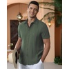 image:imageAlimens amp Gentle Mens Cuban Guayabera Shirts Cotton Linen Short Sleeve Button Down Shirts Casual Summer Beach Camp ShirtArmy Green