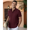 image:imageAlimens amp Gentle Mens Cuban Guayabera Shirts Cotton Linen Short Sleeve Button Down Shirts Casual Summer Beach Camp ShirtBurgundy