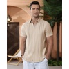 image:imageAlimens amp Gentle Mens Cuban Guayabera Shirts Cotton Linen Short Sleeve Button Down Shirts Casual Summer Beach Camp ShirtCloud Cream