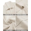 image:imageAlimens amp Gentle Mens Cuban Guayabera Shirts Cotton Linen Short Sleeve Button Down Shirts Casual Summer Beach Camp ShirtCreamy White