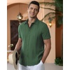 image:imageAlimens amp Gentle Mens Cuban Guayabera Shirts Cotton Linen Short Sleeve Button Down Shirts Casual Summer Beach Camp ShirtDark Green