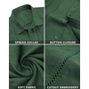 image:imageAlimens amp Gentle Mens Cuban Guayabera Shirts Cotton Linen Short Sleeve Button Down Shirts Casual Summer Beach Camp ShirtDark Green
