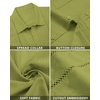 image:imageAlimens amp Gentle Mens Cuban Guayabera Shirts Cotton Linen Short Sleeve Button Down Shirts Casual Summer Beach Camp ShirtGrass Green