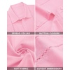 image:imageAlimens amp Gentle Mens Cuban Guayabera Shirts Cotton Linen Short Sleeve Button Down Shirts Casual Summer Beach Camp ShirtPale Pink