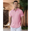 image:imageAlimens amp Gentle Mens Cuban Guayabera Shirts Cotton Linen Short Sleeve Button Down Shirts Casual Summer Beach Camp ShirtPale Pink