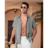 image:imageAlimens amp Gentle Mens Cuban Guayabera Shirts Short Sleeve Button Down Shirts for Men Summer Beach WeddingGrey