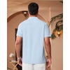 image:imageAlimens amp Gentle Mens Cuban Guayabera Shirts Short Sleeve Button Down Shirts for Men Summer Beach WeddingLight Blue
