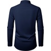 image:imageAlimens amp Gentle Mens Dress Shirt Long Sleeve Button Down Shirt with Pocket  Plaid CollarRegular FitBusiness CasualWrinkle FreeButton UpSemi Formal4 Way StretchPartyClubWeddingTravelOfficeNavy Blue