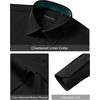 image:imageAlimens amp Gentle Mens Dress Shirt Long Sleeve Button Down Shirt with Pocket  Plaid CollarRegular FitBusiness CasualWrinkle FreeButton UpSemi Formal4 Way StretchPartyClubWeddingTravelOfficeBlackgreen