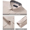 image:imageAlimens amp Gentle Mens Dress Shirt Long Sleeve Button Down Shirt with Pocket  Plaid CollarRegular FitBusiness CasualWrinkle FreeButton UpSemi Formal4 Way StretchPartyClubWeddingTravelOfficeKhaki