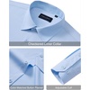image:imageAlimens amp Gentle Mens Dress Shirt Long Sleeve Button Down Shirt with Pocket  Plaid CollarRegular FitBusiness CasualWrinkle FreeButton UpSemi Formal4 Way StretchPartyClubWeddingTravelOfficeLight Blue