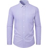 image:imageAlimens amp Gentle Mens Dress Shirts Long Sleeve Lightweight Gingham Shirts Regular Fit Business Casual Plaid Shirt with PocketBlue Red plaid