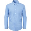 image:imageAlimens amp Gentle Mens Dress Shirts Long Sleeve Lightweight Gingham Shirts Regular Fit Business Casual Plaid Shirt with PocketBlue White plaid