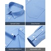 image:imageAlimens amp Gentle Mens Dress Shirts Long Sleeve Lightweight Gingham Shirts Regular Fit Business Casual Plaid Shirt with PocketBlue White plaid