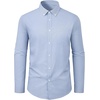 image:imageAlimens amp Gentle Mens Dress Shirts Long Sleeve Lightweight Gingham Shirts Regular Fit Business Casual Plaid Shirt with PocketNavy Blue Gingham