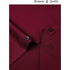 image:imageAlimens amp Gentle Mens Dress Shirts Long Sleeve Stretch Shirts Solid Button Down Shirt with PocketContrast Buttonred
