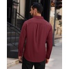 image:imageAlimens amp Gentle Mens Dress Shirts Long Sleeve Wrinkle Free Stretch Solid Button Down Shirt Casual Wedding Dating Dress ShirtBurgundy