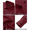 image:imageAlimens amp Gentle Mens Dress Shirts Long Sleeve Wrinkle Free Stretch Solid Button Down Shirt Casual Wedding Dating Dress ShirtBurgundy