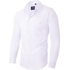 image:imageAlimens amp Gentle Mens Dress Shirts Long Sleeve WrinkleFree Stretch Shirts Solid Formal Button Down Shirt Wedding Dating