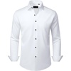 image:imageAlimens amp Gentle Mens Dress Shirts Long Sleeve WrinkleFree Stretch Shirts Solid Formal Button Down Shirt Wedding Dating