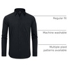 image:imageAlimens amp Gentle Mens Dress Shirts Regular Fit Long Sleeve Button Down Shirts Wrinkle Free Cotton ShirtsBlack