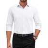 image:imageAlimens amp Gentle Mens Dress Shirts Solid Long Sleeve Stretch Casual Wedding Formal Business Button Down Shirts