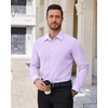 image:imageAlimens amp Gentle Mens Dress Shirts Stretch Solid Wrinkle Free Button Down Shirt Business Wedding Casual Button Up ShirtLavender