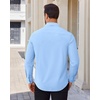 image:imageAlimens amp Gentle Mens Dress Shirts Stretch Solid Wrinkle Free Button Down Shirt Business Wedding Casual Button Up ShirtLight Blue
