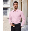 image:imageAlimens amp Gentle Mens Dress Shirts Stretch Solid Wrinkle Free Button Down Shirt Business Wedding Casual Button Up ShirtPink