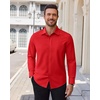 image:imageAlimens amp Gentle Mens Dress Shirts Stretch Solid Wrinkle Free Button Down Shirt Business Wedding Casual Button Up ShirtRed