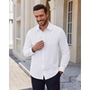 image:imageAlimens amp Gentle Mens Dress Shirts Stretch Solid Wrinkle Free Button Down Shirt Business Wedding Casual Button Up ShirtWhite